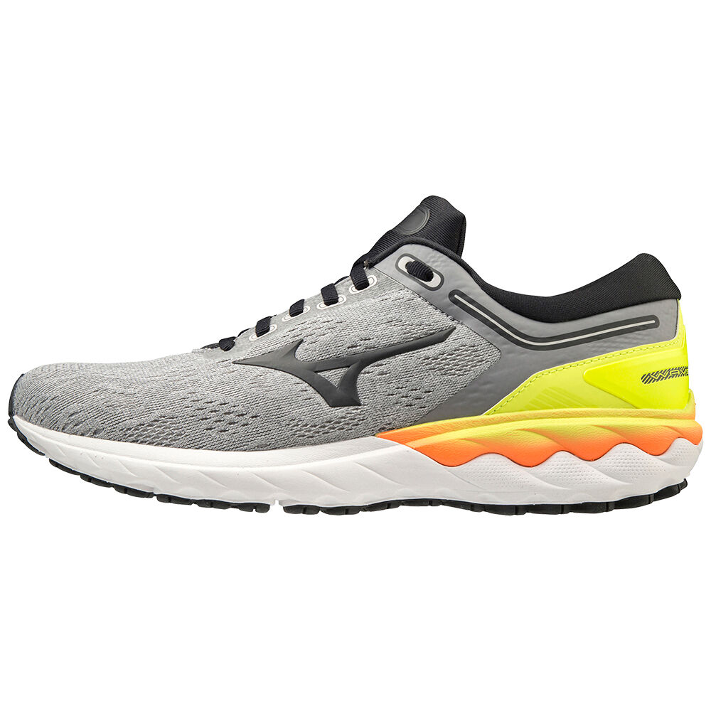 Mizuno Men's Wave Skyrise Running Shoes Grey/Yellow (J1GC200916-PXN)